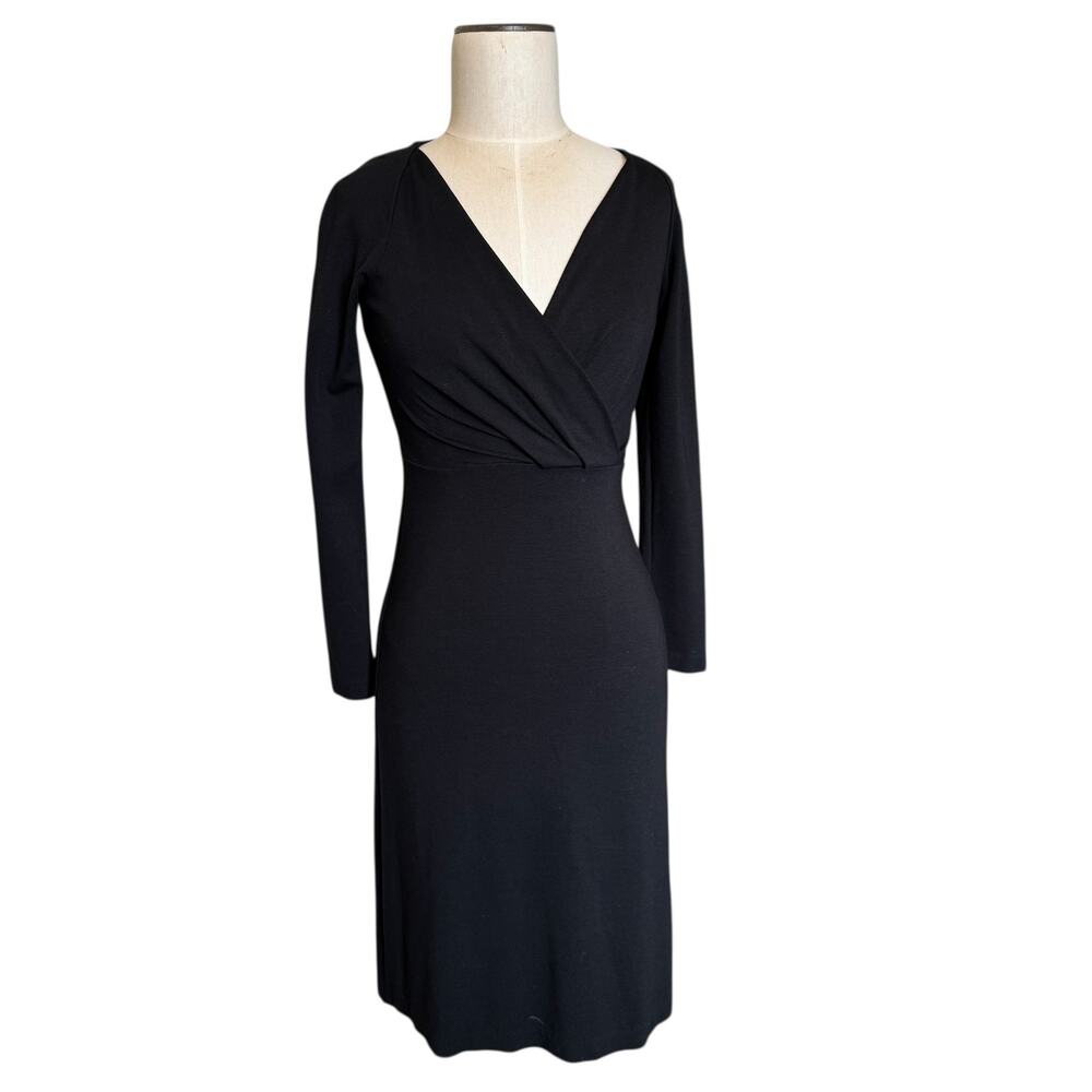 Talbots Surplice Faux Wrap Dress A-Line Knee Length Career Womens 2p PETITE